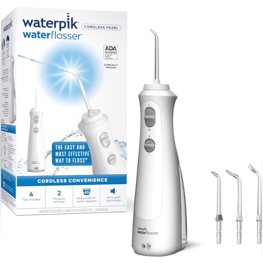 Waterpik Cordless Pearl Rechargeable Portable Water Flosser for Teeth & Gums NWT